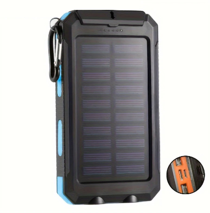 Power Bank Solaire 10000mAh – Batterie Externe Idéale pour Aventures en Plein Air et Voyages