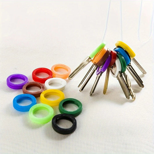 Lot de 10/20/30 Anneaux Colorés pour Porte-Clés – Marqueurs de Clés Pratiques et Résistants en Plastique