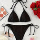 Bikini Triangle Noir à Nouer – L’Indispensable Élégant de l’Été