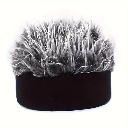 Bandeau Perruque Homme avec Cheveux Gris Bouclés – Effet Naturel & Look Sport Décontracté