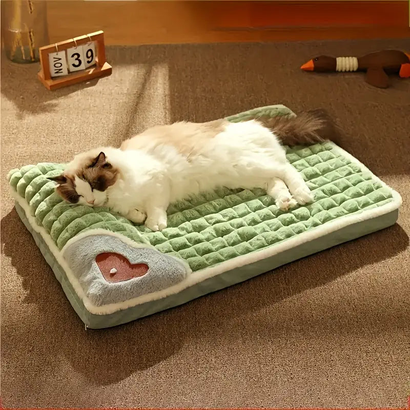 Matelas Douillet pour Chat ou Petit Chien – Lit Confortable avec Coussin Moelleux et Design Mignon