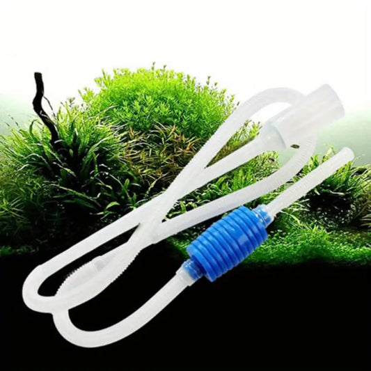 Pompe de Siphonnage Manuelle pour Aquarium – Tuyau de Vidange et Nettoyage d’Eau Facile pour Poissons et Reptiles