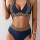 Bikini Femme – Ensemble Taille Haute Glamour avec Détails Tressés Luxueux