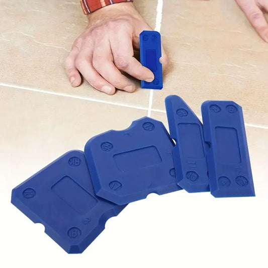 Kit de finition joints et silicone – 5 spatules en caoutchouc pour carrelage, salle de bain et rénovation