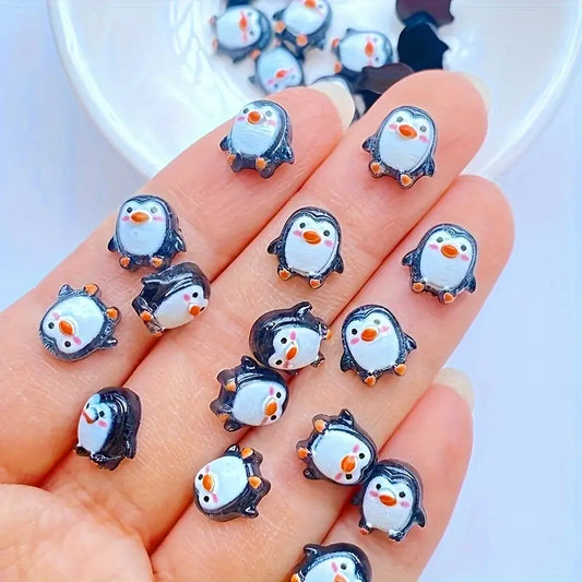 Mini Pingouins Décoratifs en Résine – Accessoires Mignons pour DIY, Terrariums ou Petits Animaux