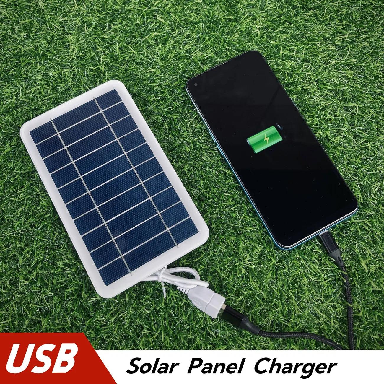 Chargeur Solaire USB – Panneau Solaire Compact pour Recharge de Smartphone en Extérieur