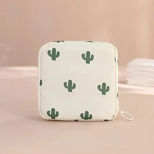 Pochette de Rangement Cactus – Étui Compact, Imperméable et Zippé pour Accessoires ou Cosmétiques