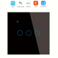 Interrupteur Tactile Wi-Fi Intelligent 2/3 Boutons – Verre Trempé Noir ou Blanc, Compatible Alexa, Google Home, TUYA