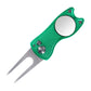 Fourchette de Golf Rétractable avec Marqueur Aimanté, coloris Vert