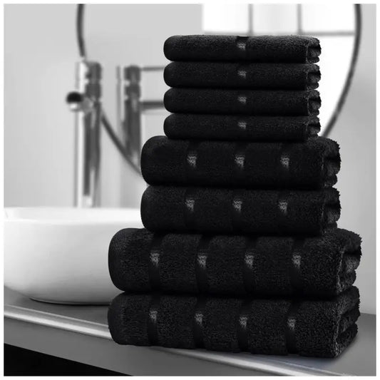 Lot de 08 Serviettes de Bain – Coton Doux et Absorbant, Serviettes Hygiène Corps et Visage Luxe & Spa