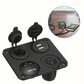 Panneau Prise Allume-Cigare USB avec Voltmètre – Double Port 5V 2.1A, Idéal Voiture, Bateau, Camping-Car