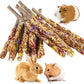 Bâtonnets à Mâcher pour Lapins et Rongeurs – Friandises Naturelles aux Fleurs Séchées et Bois de Pommier