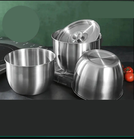 Set de Bols en Acier Inoxydable Alimentaire – Antirouille et Multifonction pour Cuisine, Pâtisserie et Préparation