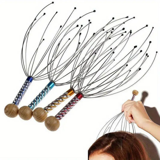 Gratte-Tête Relaxant en Métal – Stimulateur de Cuir Chevelu pour Massage Antistress et Détente Immédiate