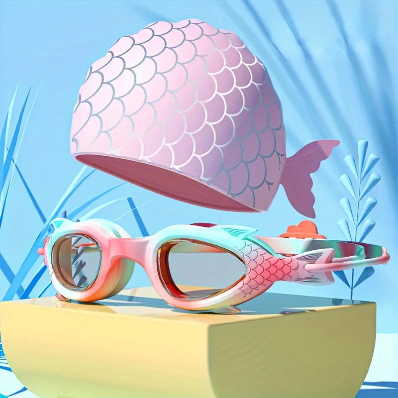 Lunettes de Natation Enfant Motif Poisson – Anti-Buée, Confortables et Ludiques pour Piscine et Plage