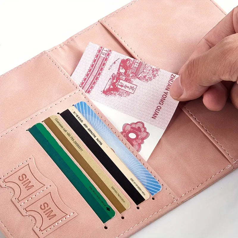 Porte-Passeport et Porte-Cartes de Voyage – Étui Organisateur Multifonction avec Rangement SIM et Billets