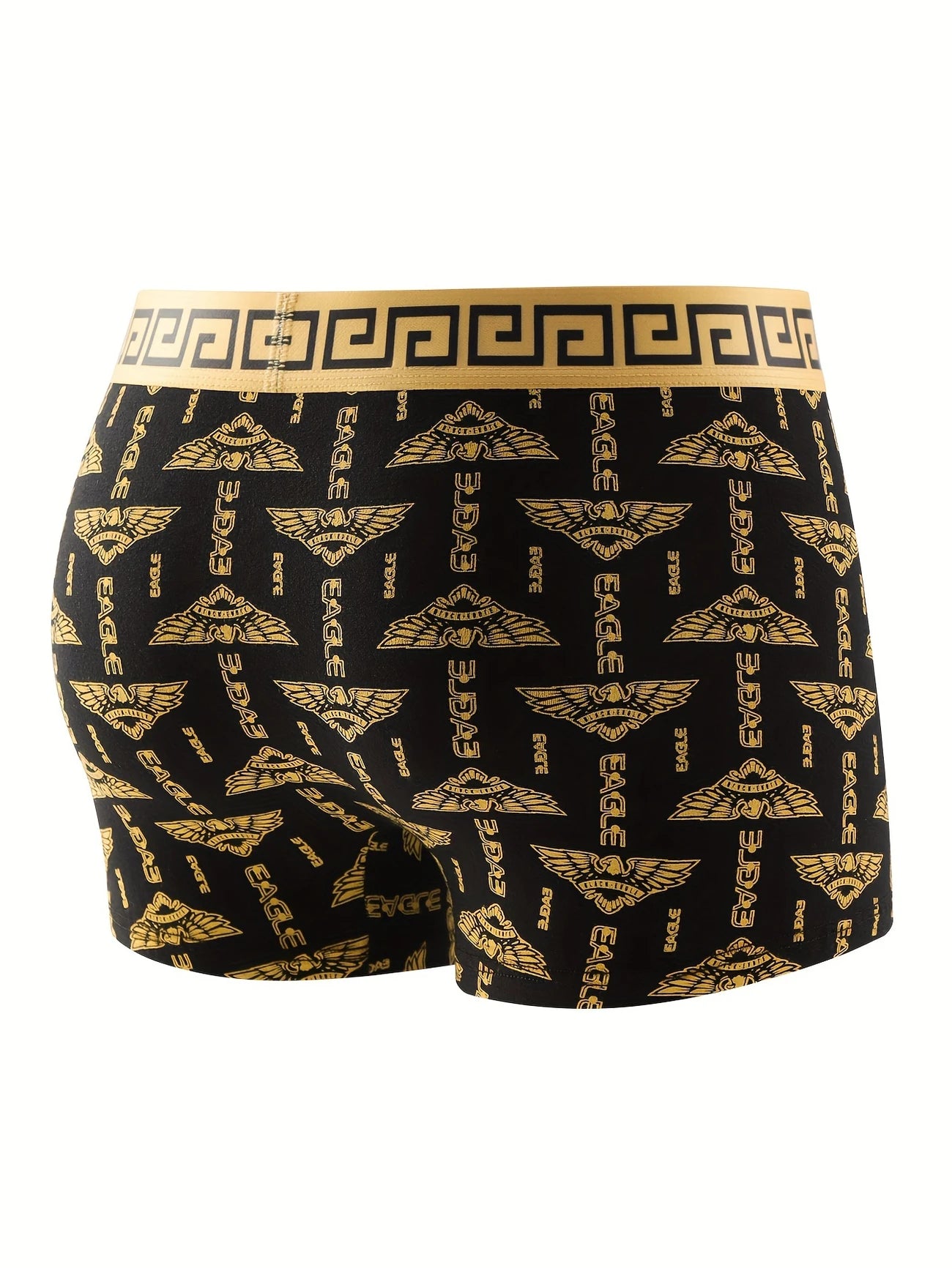 Boxers Homme pack de 4 – Noir et Or – Confort Premium et Style Grec