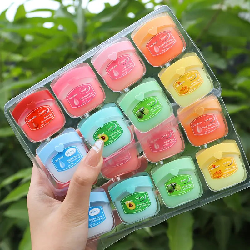 Coffret Baumes à Lèvres Fruités – Hydratation Intense, 12 Saveurs Naturelles pour des Lèvres Douces et Saines