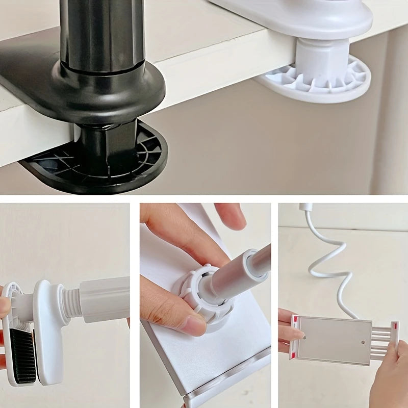 Support de Téléphone Flexible pour Bureau – Fixation Clip et Bras Extensible pour Appareil Mobile