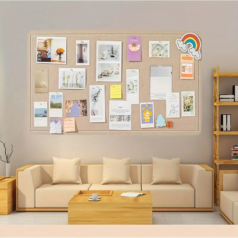 Tableau Liège Mural Grande Taille – Panneau d’Affichage pour Photos, Notes et Décoration de Classe