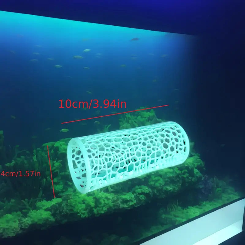 Cachette pour Poissons en Forme de Tunnel – Refuge en Plastique avec Ventouses pour Aquarium Betta et Guppys