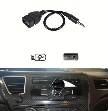 Adaptateur AUX 3.5mm vers USB – Connecteur Audio pour Voiture et Appareils Électroniques