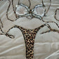 Haut de Bikini Femme Léopard – Coupe Triangle Froncée à Nouer, Tendance Sauvage & Sexy