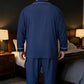 Nouvel ensemble de pyjama pour homme grande taille avec manches