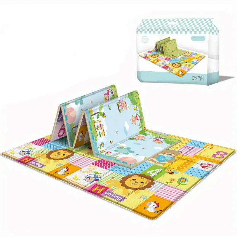 Tapis de Jeu Pliant pour Bébé – Tapis Éducatif Coloré et Antidérapant pour Chambre et Aire de Jeu
