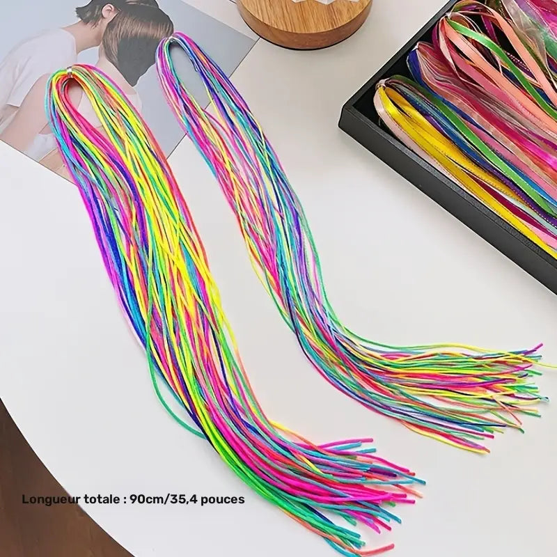 Fils Colorés pour Tresses et Coiffures Enfant – Accessoires Cheveux Fantaisie Multicolores