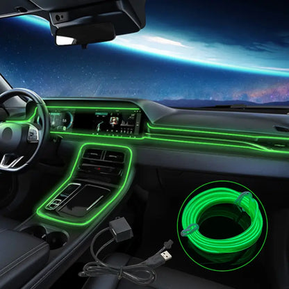 Ruban LED Voiture USB – Bande Lumineuse Intérieure Néon Flexible pour Tableau de Bord et Portes