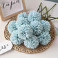 Fleurs Artificielles Pompons Bleu Pastel – Décorations de Fête Élégantes pour Mariage, Anniversaire & Table