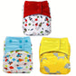 Couches Lavables Bébé Réglables – Lot de Culottes Réutilisables Étanches Motifs Ludiques Fusée, Nuages et Animaux