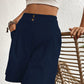 Short de Plage Femme Taille Haute – Coupe Fluide Élégante avec Boutons & Poches