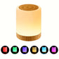 Lampe de bureau tactile LED multicolore avec base effet bois – Éclairage d’ambiance RGB pour bureau ou chambre