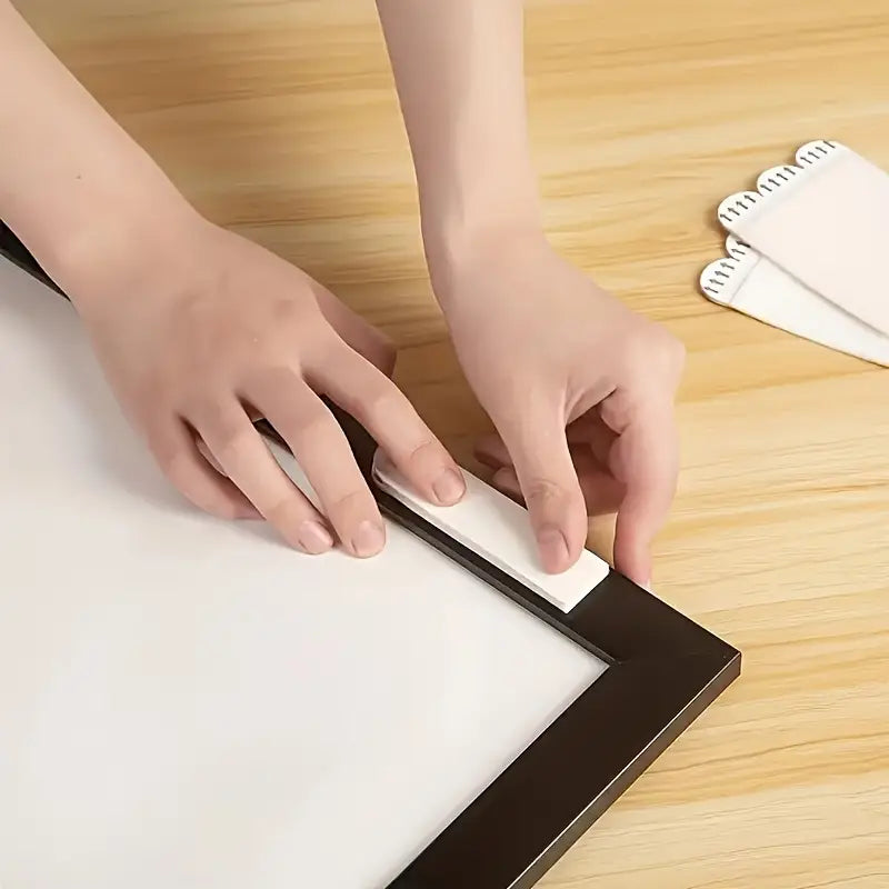 Attaches murales adhésives sans perçage – Crochets transparents repositionnables pour cadres, déco et objets légers