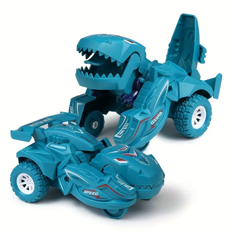 Voitures de Course Transformers – Jouet à Friction Robuste pour Enfants, Modèles Bleus & Turquoise