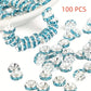 100 Perles Rondelles Strass Argentées – Intercalaires Brillants pour Création de Bijoux DIY