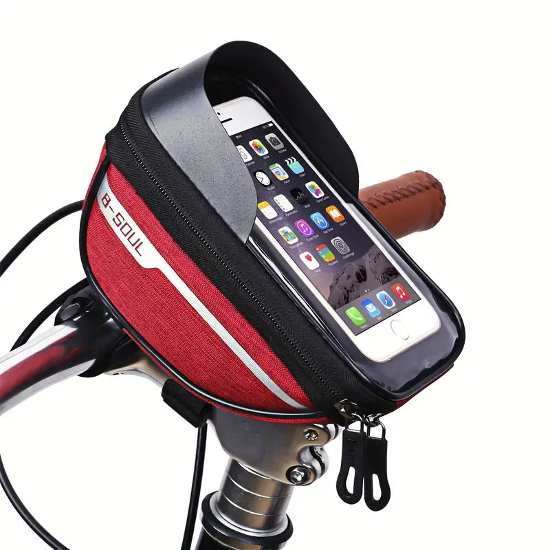 Sacoche de vélo étanche avec support smartphone – Pochette de cadre avant pratique et résistante