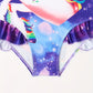 Maillot de bain fille une pièce licorne – Maillot violet arc-en-ciel avec volants