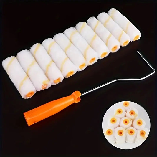 Lot de 3 rouleaux mousse peinture – Petits rouleaux à manche pour retouches, angles et finitions précises