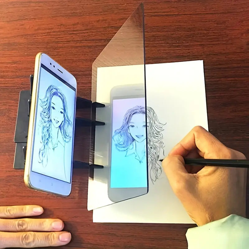 Tablette de Projection pour Dessin – Support de Croquis Transparent Compatible Smartphone
