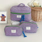 Trousse de toilette violet à motif  Set de 3 pochettes pratiques et tendance