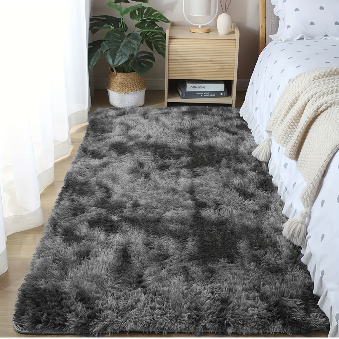 Tapis Moelleux Antidérapant Effet Tie-Dye
