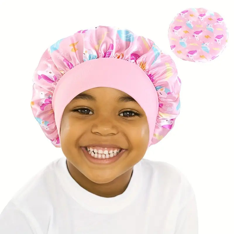 Bonnet de Nuit Enfant Satin – Chapeaux et Casquettes Colorés pour Filles | Protection Cheveux, Confort & Style