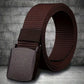 Ceinture femme en toile tressée marron – Style décontracté avec boucle automatique solide