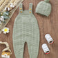Ensemble tricot bébé avec bonnet – Salopette chaude et confortable