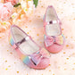 Ballerines fille multicolores avec nœud pailleté – Chaussures de cérémonie et fête