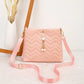 Sac bandoulière femme – Petit sac à main matelassé chic, coloris Rose