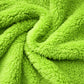 Veste Polaire Femme Hiver à Zip – Molleton Chaud Effet Mouton Vert Fluo, Douce et Confortable